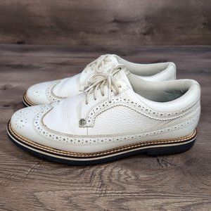 G/FORE Longwing Gallivanter Golf Shoes Leather Men's Sz 10 White